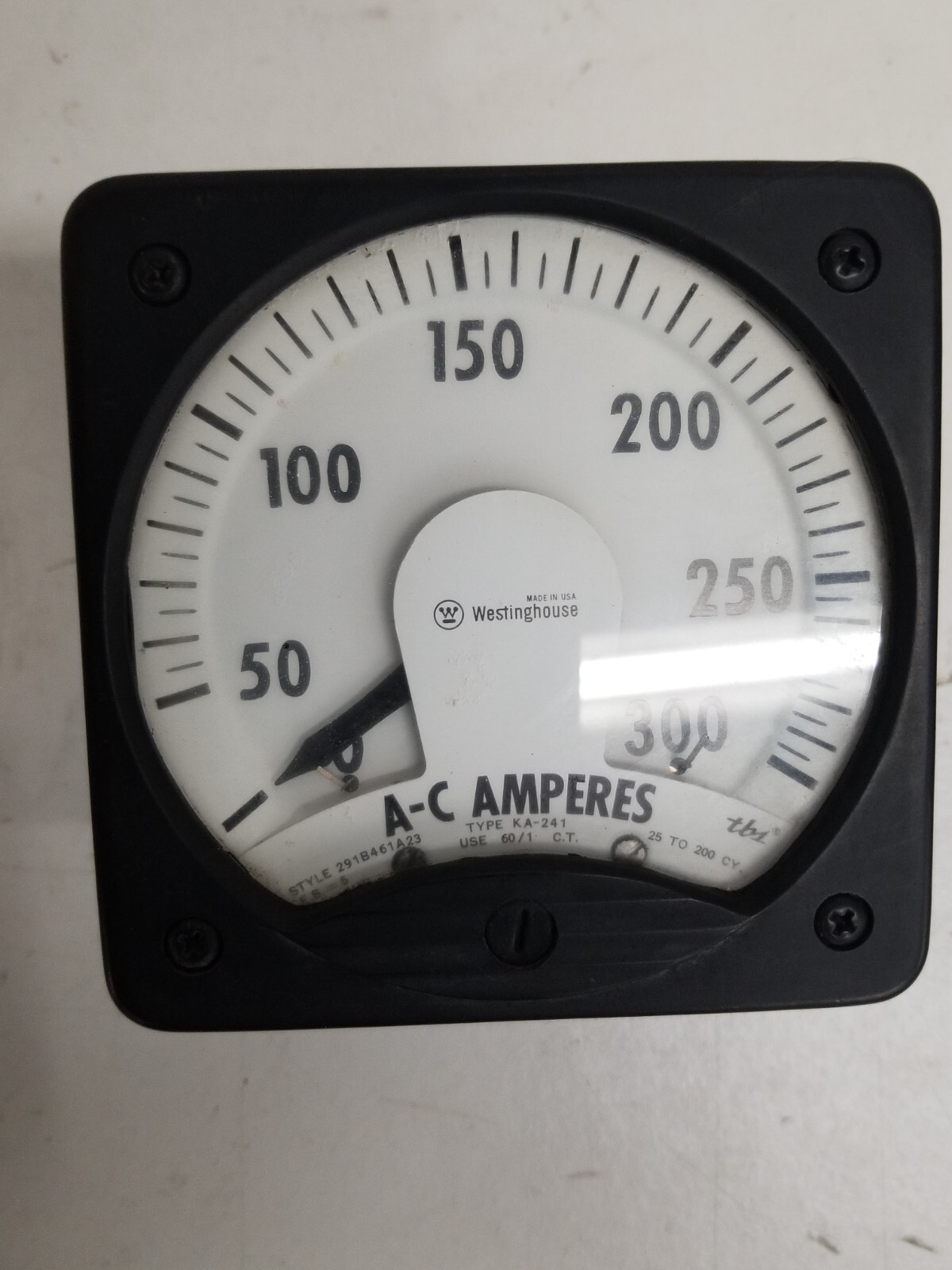Westinghouse KA-241         0-300 A-C Amperes Meter Panel Mount