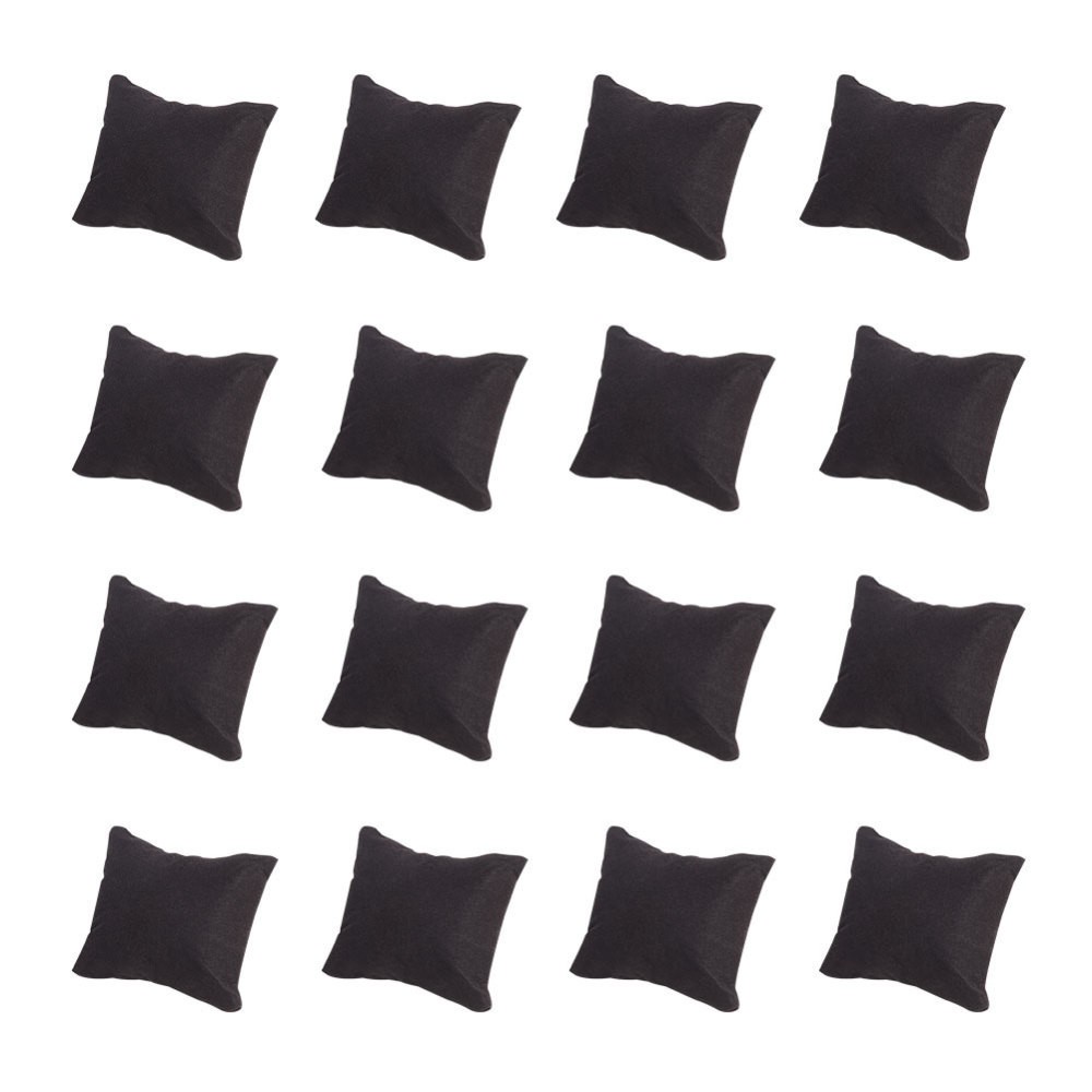 1box Velvet Pillow Jewelry Bracelet Watch Display with Sponge Rectangle Black