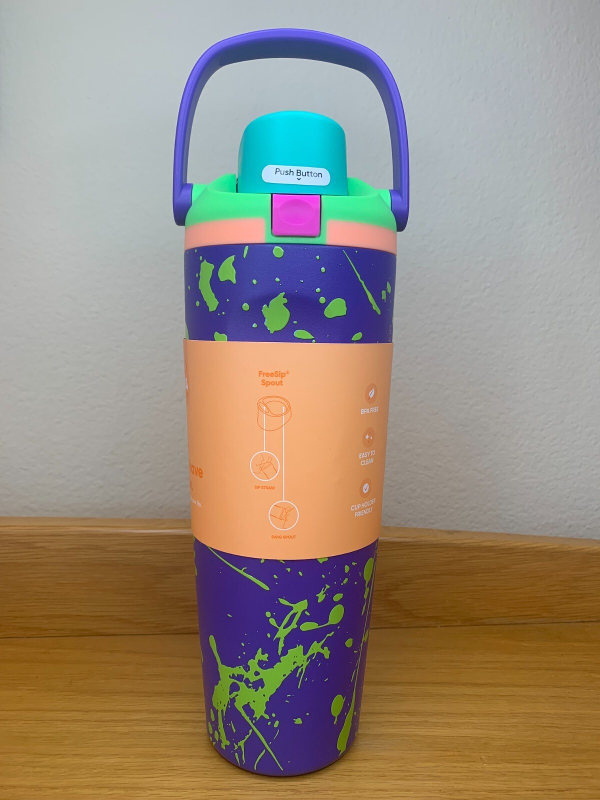 Owala "Electric Feel" 30oz Sway Birthday Bash 2025 *NEW IN BOX* Neon Splatter