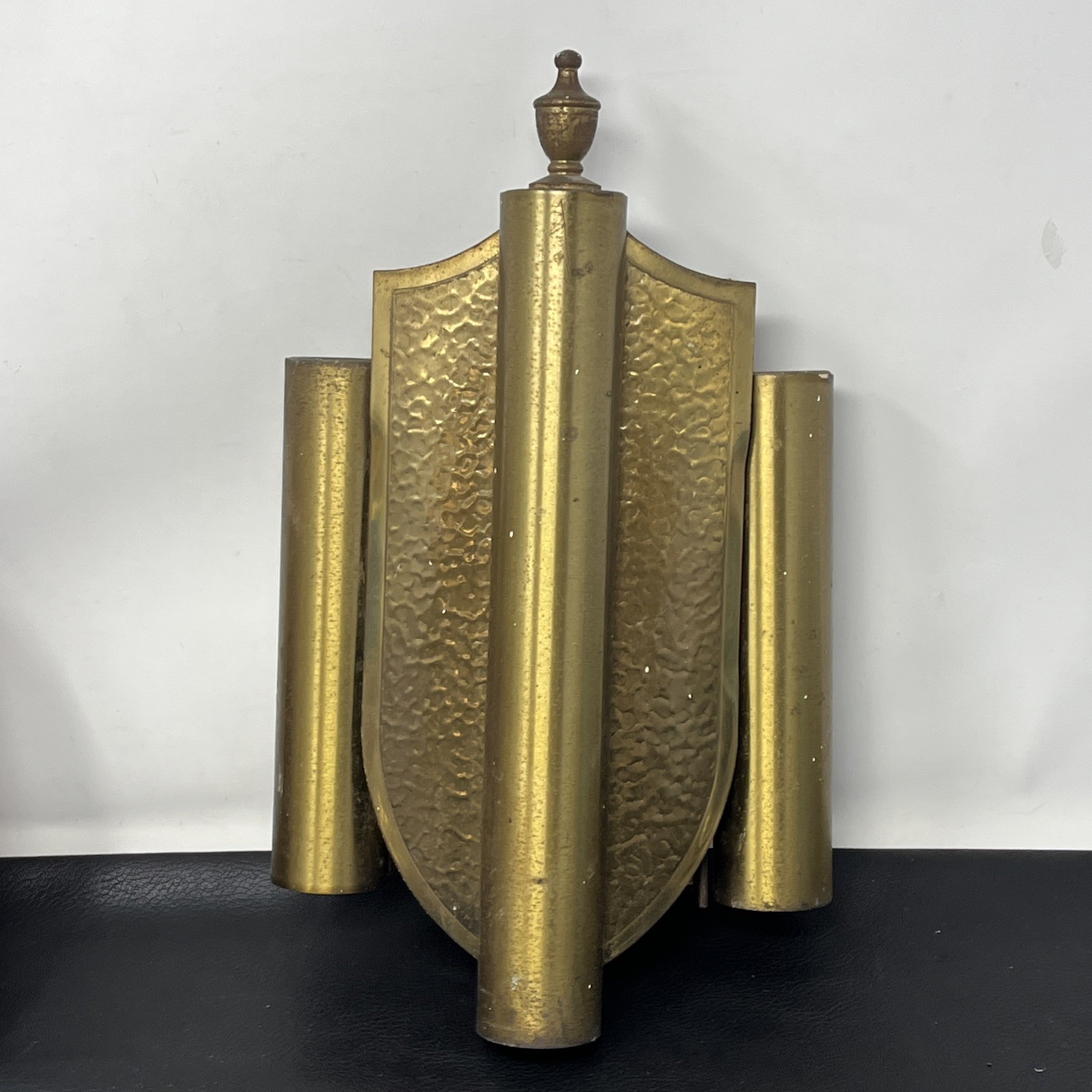 Vintage Mid Century NuTone Mt. Vernon Hammered Brass Door Bell Chime Untested