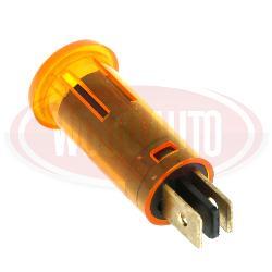NEW 12MM PANEL DASH BOARD WARNING LIGHT AMBER 12 VOLT CAR VAN BIKE CAMPER