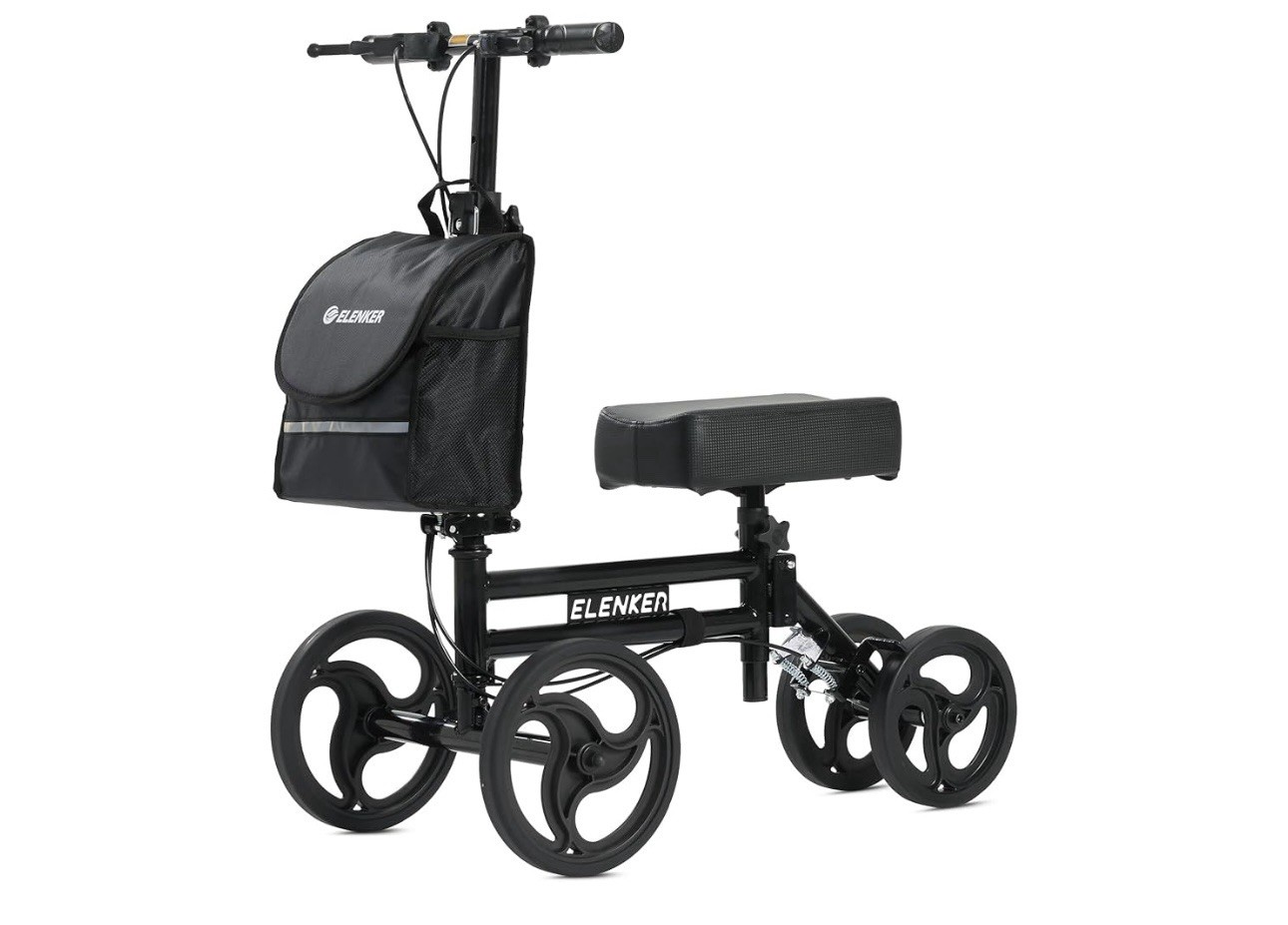 ELENKER Steerable Knee Walker Deluxe Medical Scooter for Foot Injuries Compact