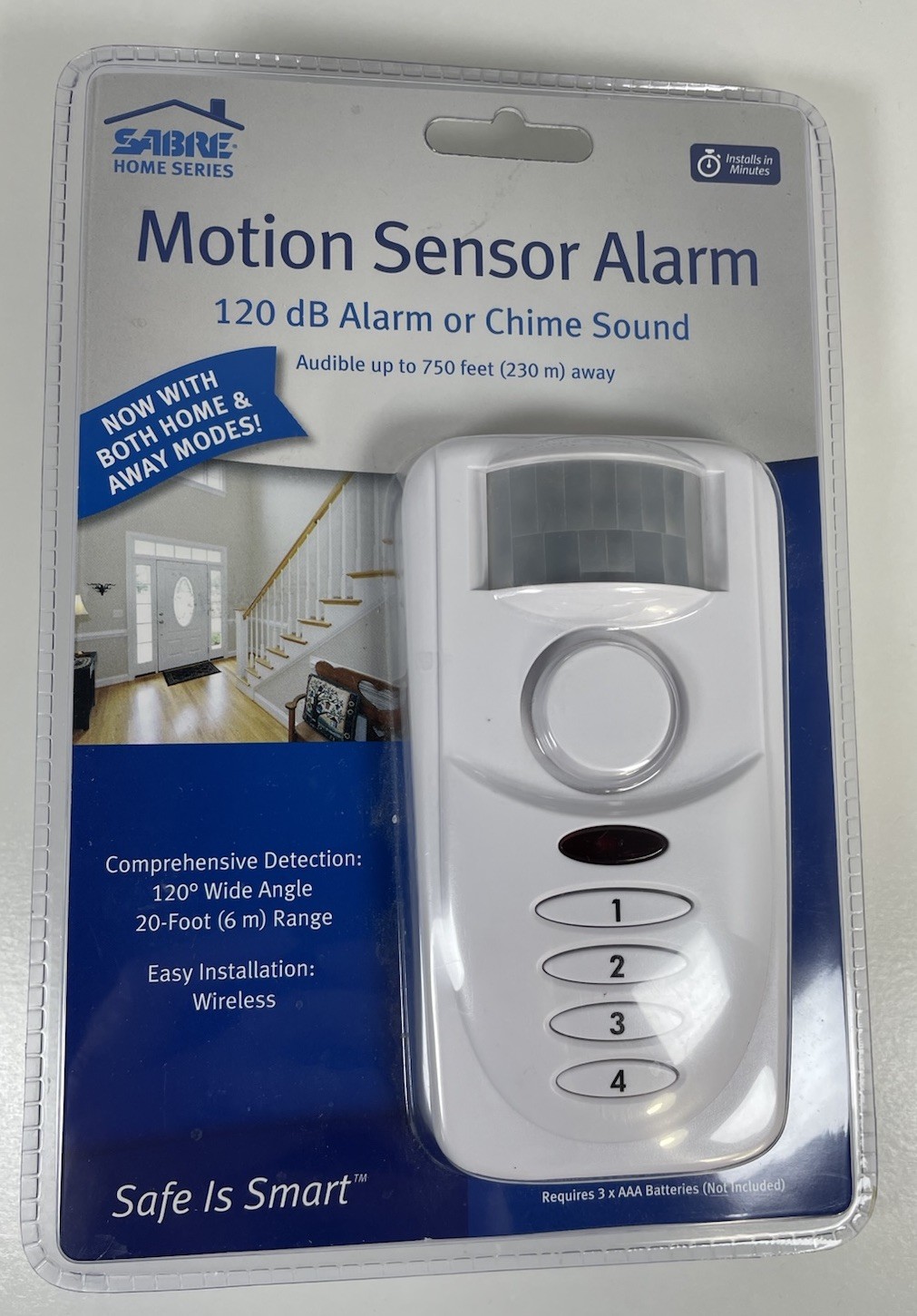 Sabre Motion Sensor Alarm with Keypad HS-MSA 120db