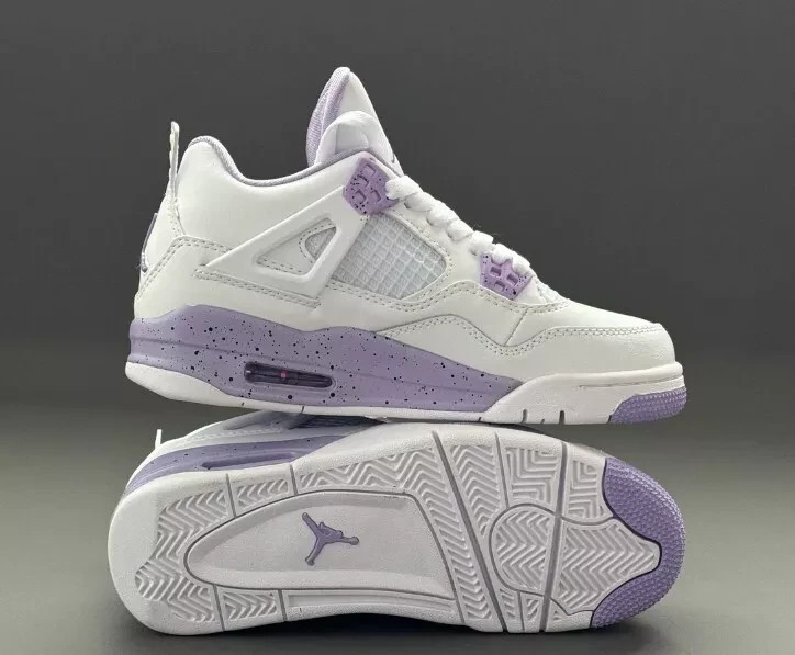 Jordan 4 White Purple Oreo Women's Size US 5.5-11