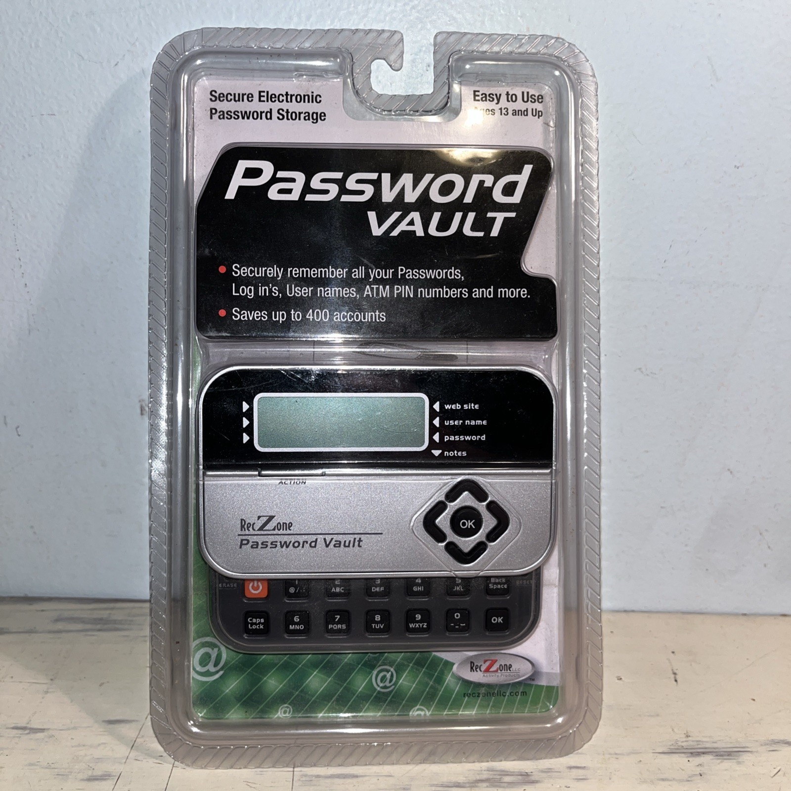 Password Vault 580 Secure Electronic Password Storage RecZone - New Sealed