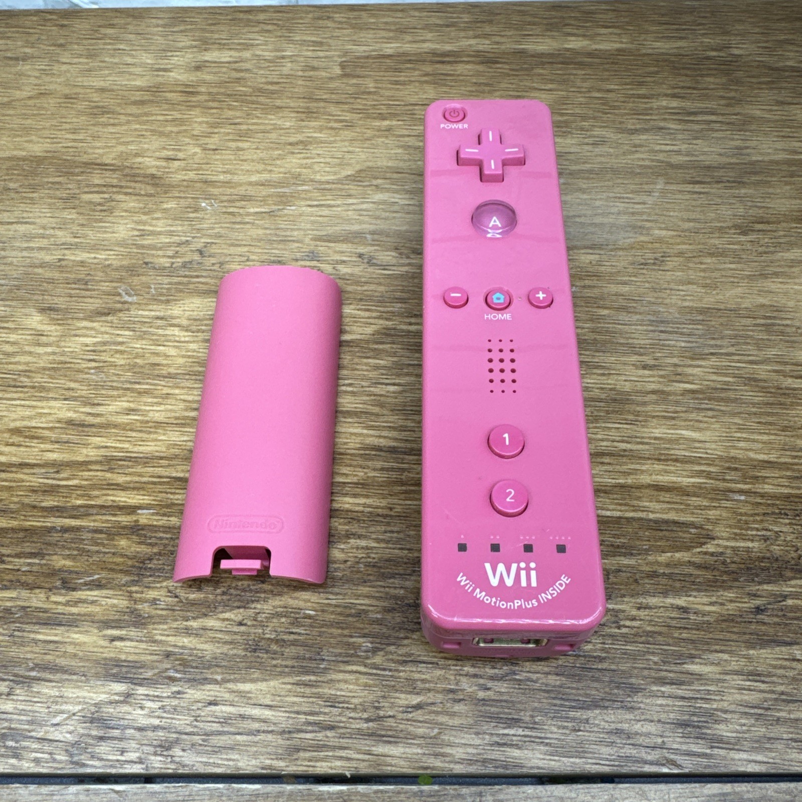 Nintendo Wii Remote Motion Plus Pink OEM Controller RVL-036 Tested Wiimote