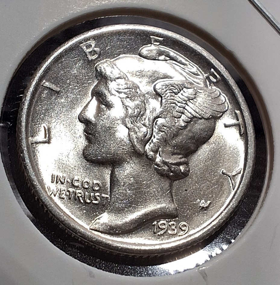 1939 D Mercury Dime Full Bands, Looks Amazing