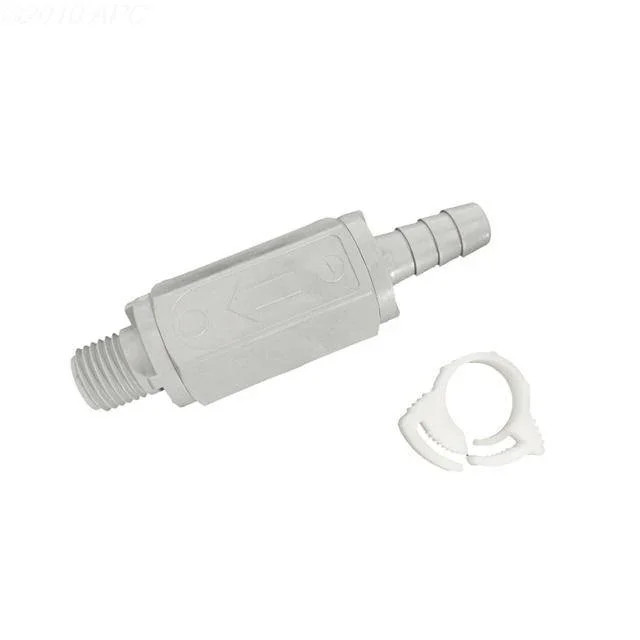 Check Valve, PVC, 3/8" barb x 1/4" NPT