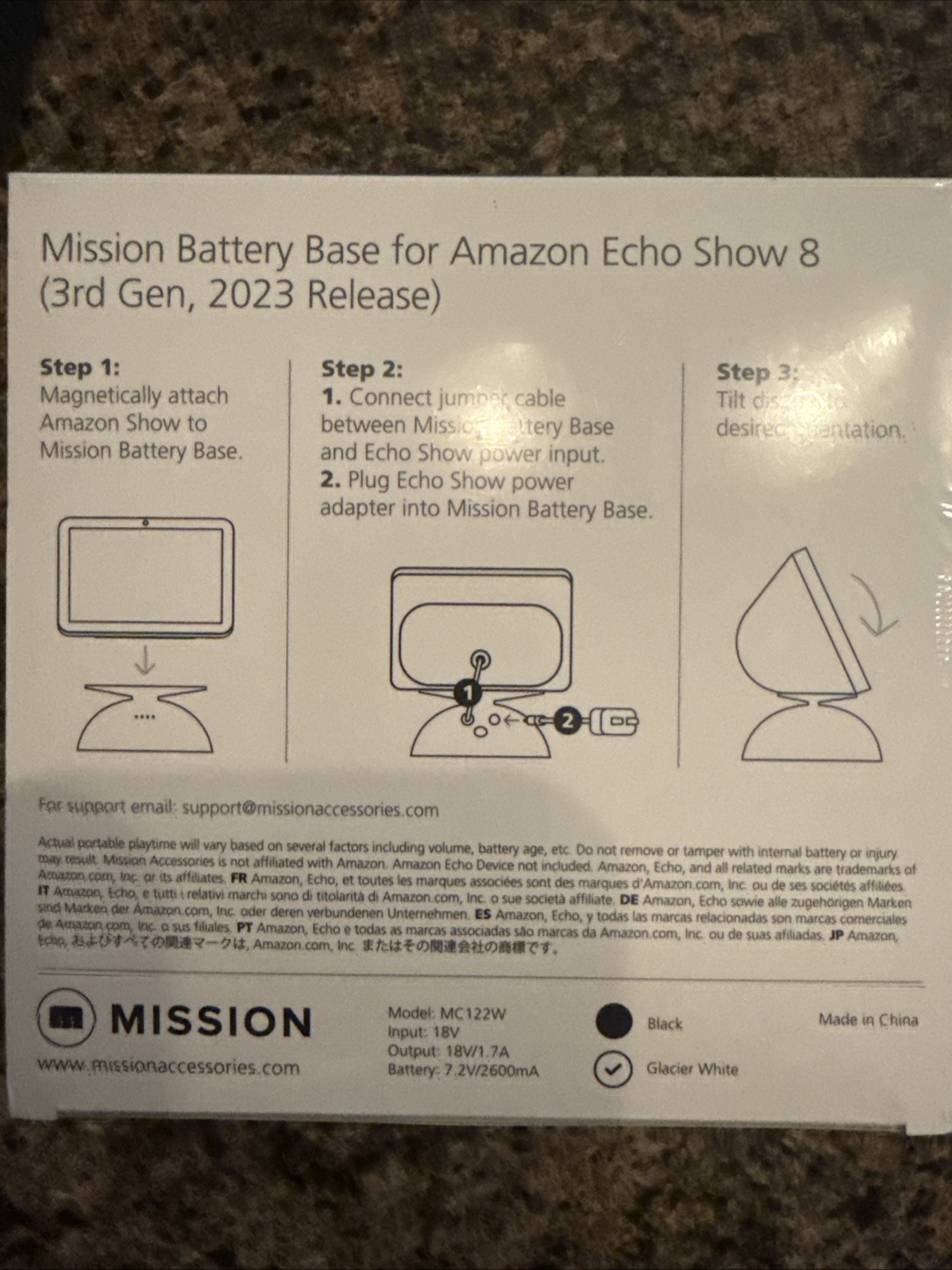 Amazon Echo Show 8 Battery Base