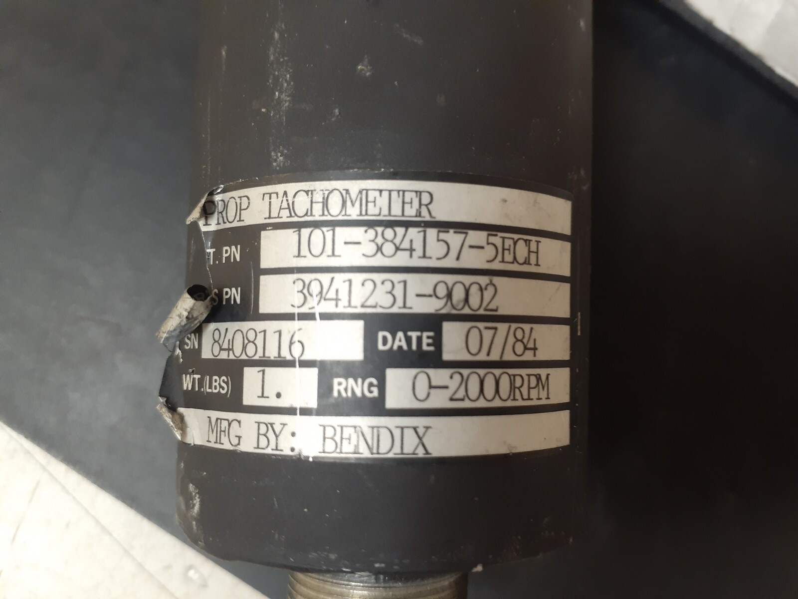 Prop Tachometer 101-384157-5ECH Removed Working
