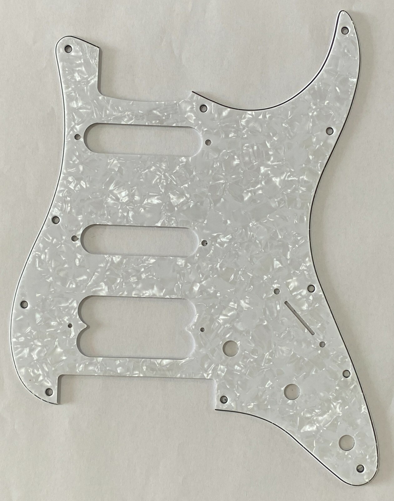 Guitar Pickguard For Fender Player Stratocaster Floyd Rose HSS 4 Ply White Pearl