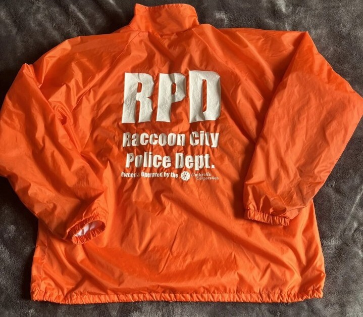 Resident Evil RPD Biohazard S.T.A.R.S. Orange Jacket Sz XL Cosplay Movie Prop