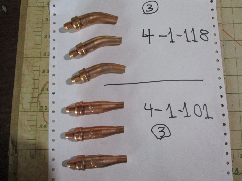 6 Victor Original NEW Torch  Tips ....  4 - 1- 101  and 4 - 1 - 118