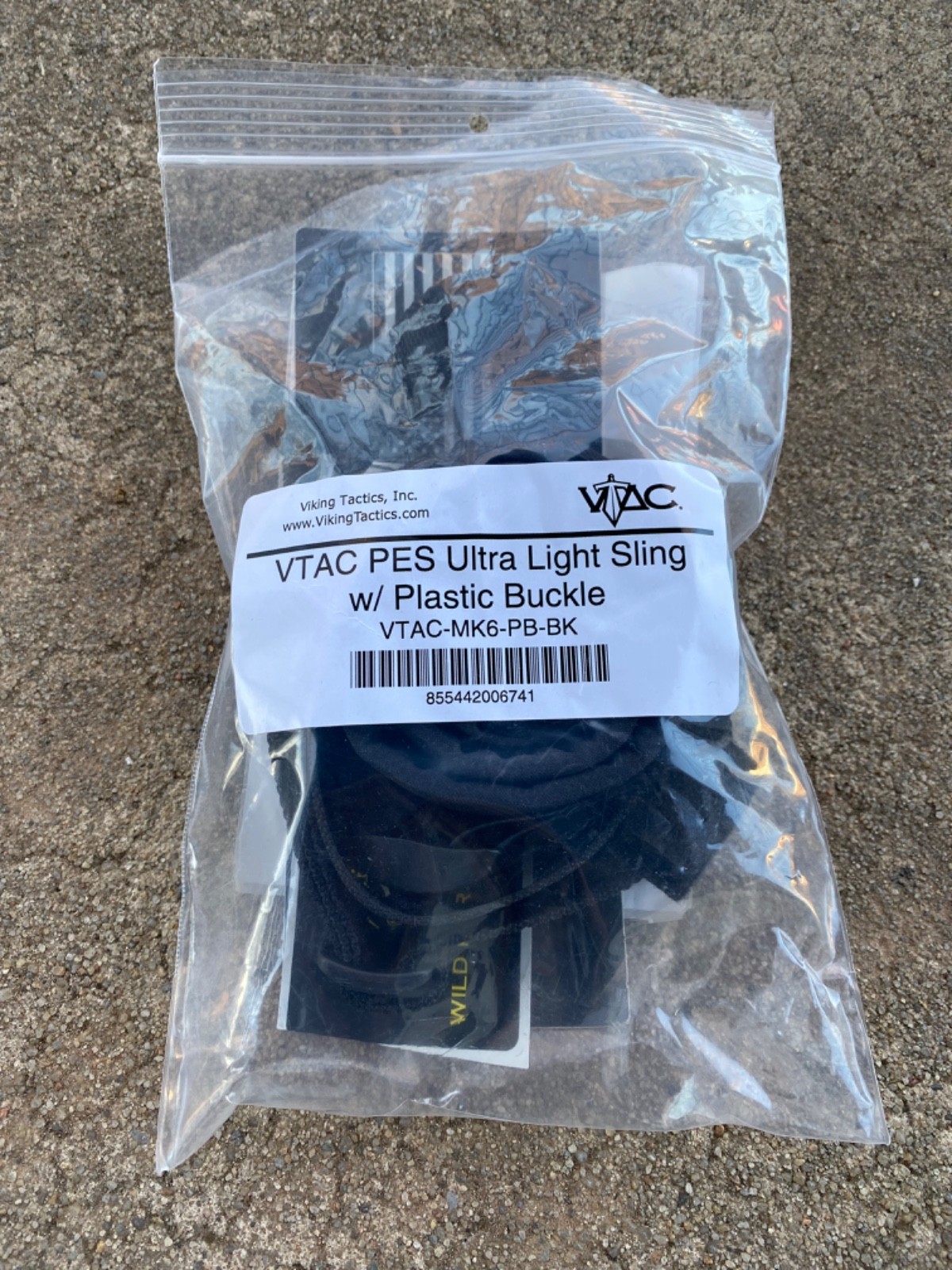 VTAC PES ULTRA LIGHT SLING W/PLASTIC BUCKLE Black - VTAC-MK6-PB-BK