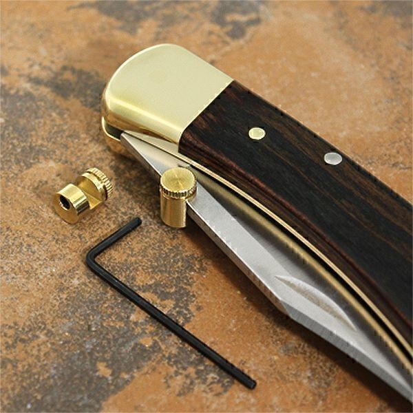 For Buck 110 Knife Screw Push Button 1set Brass Thumb Stud Brass Removal Tools