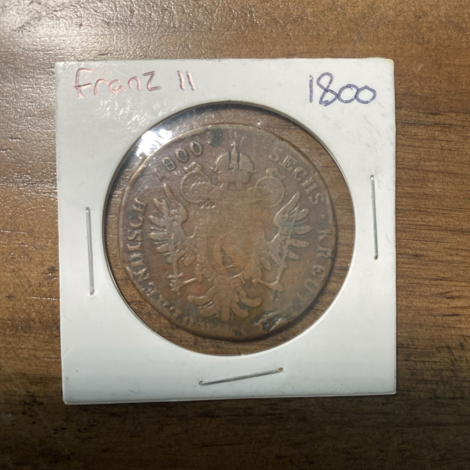 1800 S 6 Austria Franz II Copper Coin – Double Headed Eagle – Antique World Coin