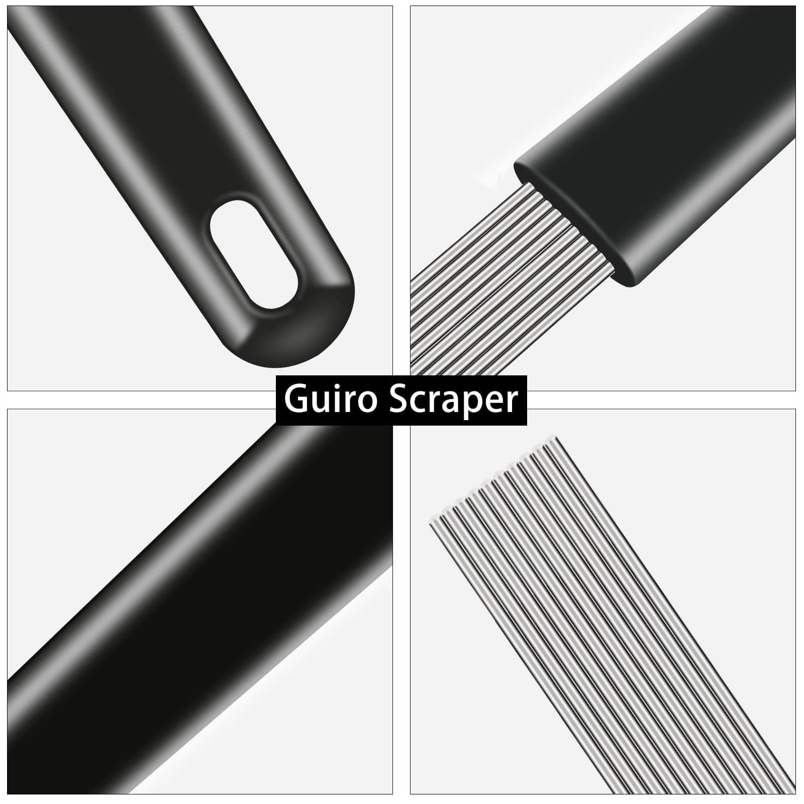 2 Pack Guiro Scraper Latin Percussion Comb Style 12 Inch Professional Replace