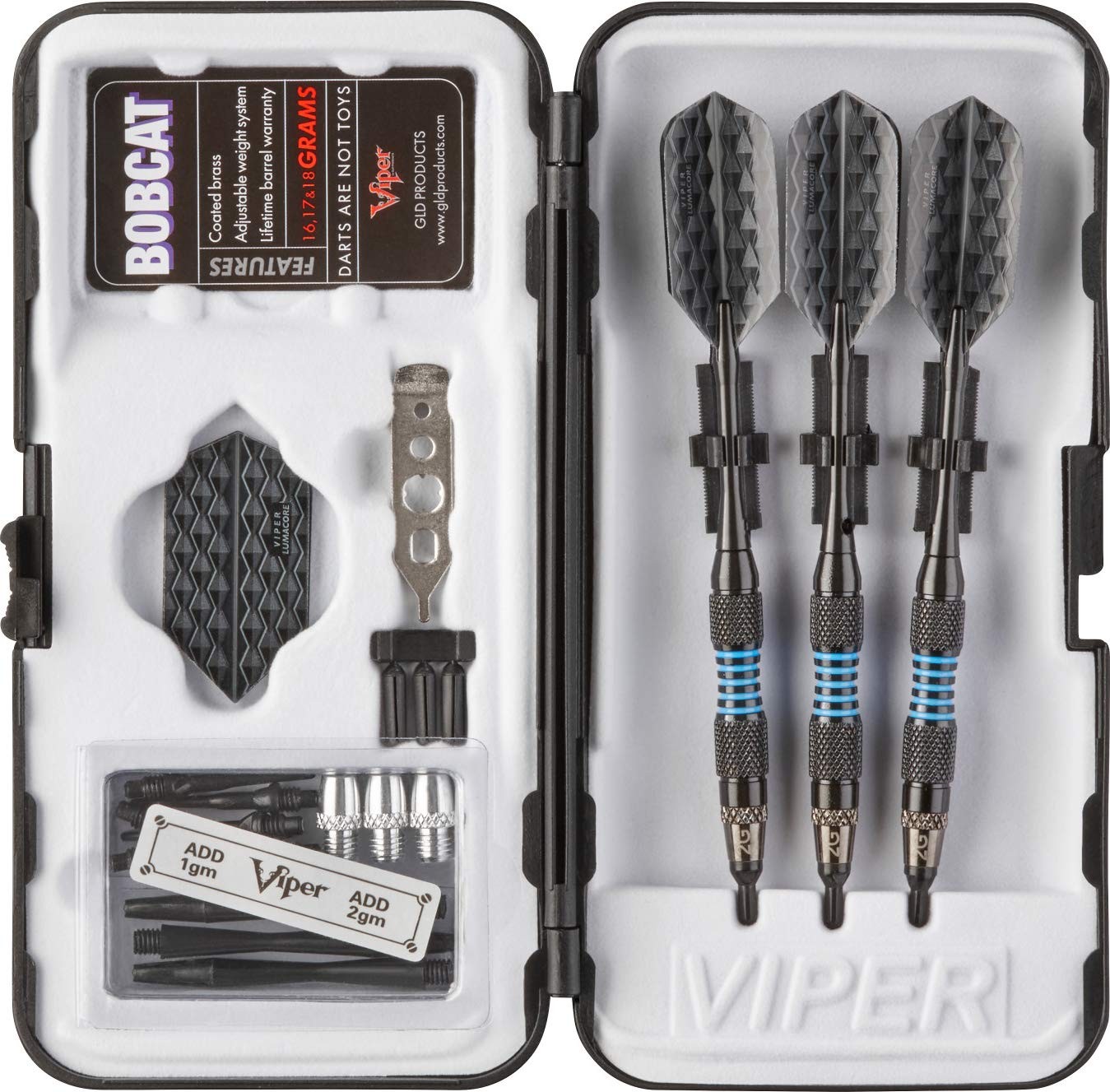 Viper Bobcat Adjustable Weight Soft Tip Dart Set with Case
