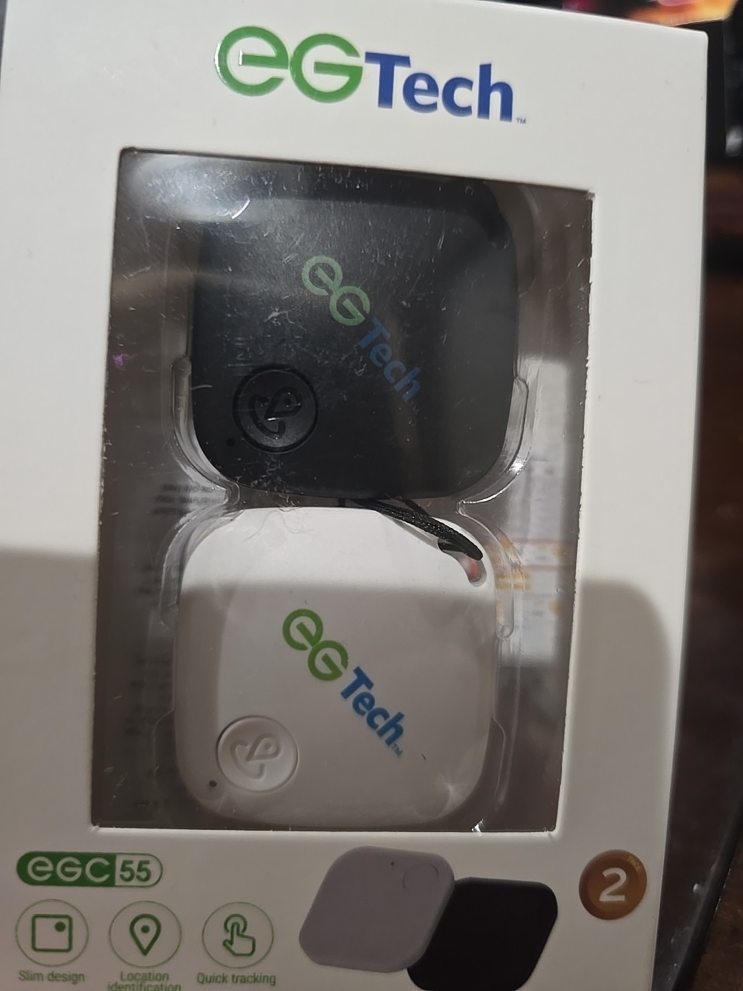 EG Tech Bluetooth Anti- Lost device 2pk IOS / ANDROID Keyring /purse/ Phone NIB