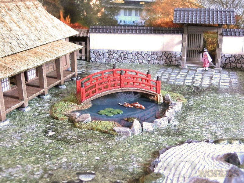 Japanese Samurai Pond 28mm Terrain – Feudal Japan Wargame Scenery