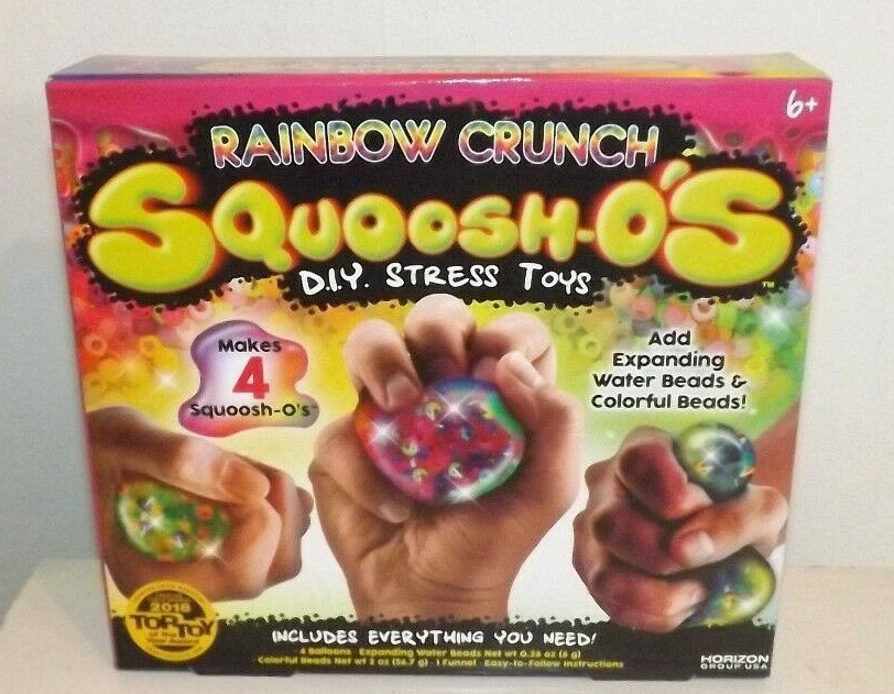 SQUOOSH-O'S RAINBOW CRUNCH D.I.Y STRESS KID'S ART & CRAFT TOYS NEW UNOPENED