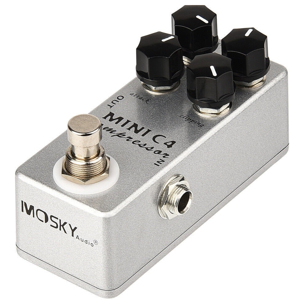 Mosky MINI COMPRESSOR Electric Guitar Effect Pedal Sustain Level Attack Clipping