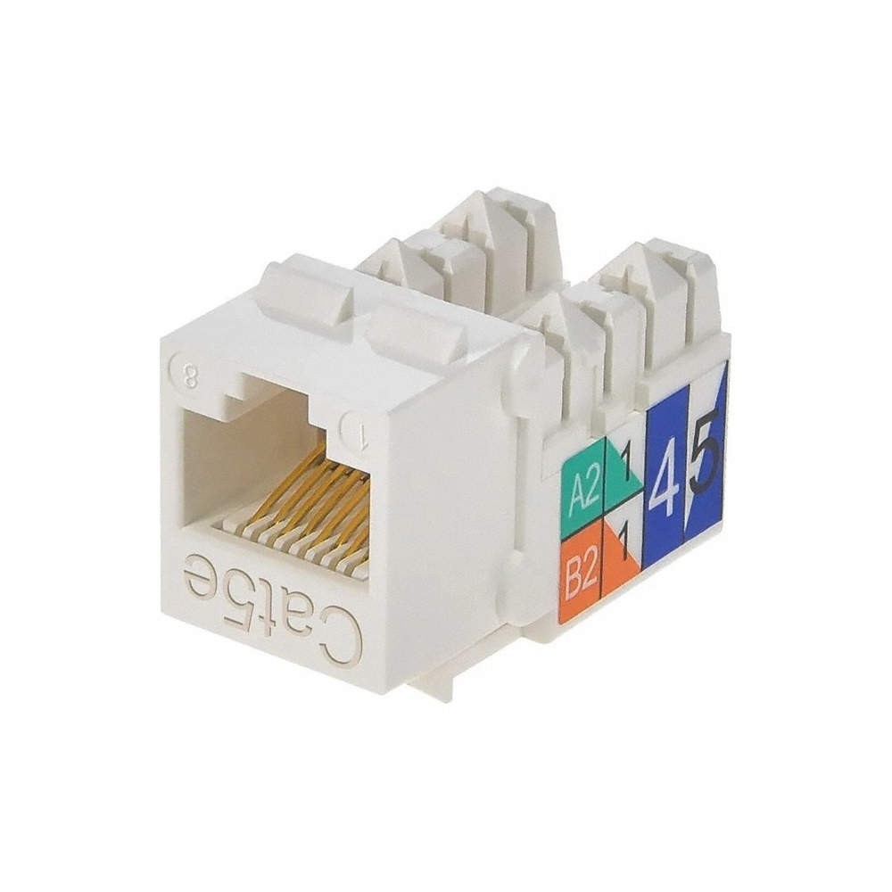 MONOPRICE 5376 Datacom Jack,Cat5,Punch Down,White 13U626