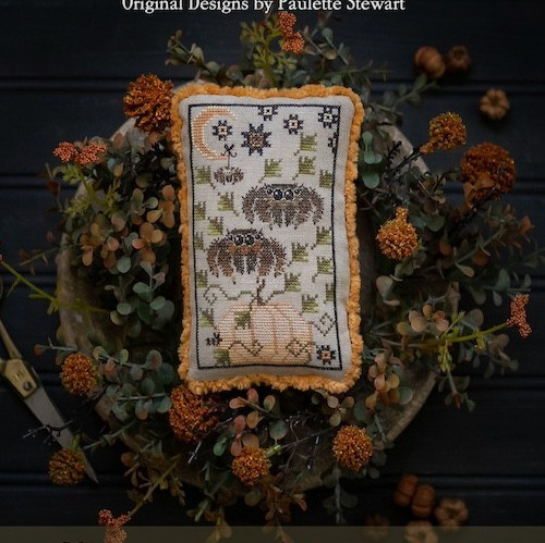 Jump Clump Cross Stitch Pattern Spider Halloween Sampler Seasons Primitive
