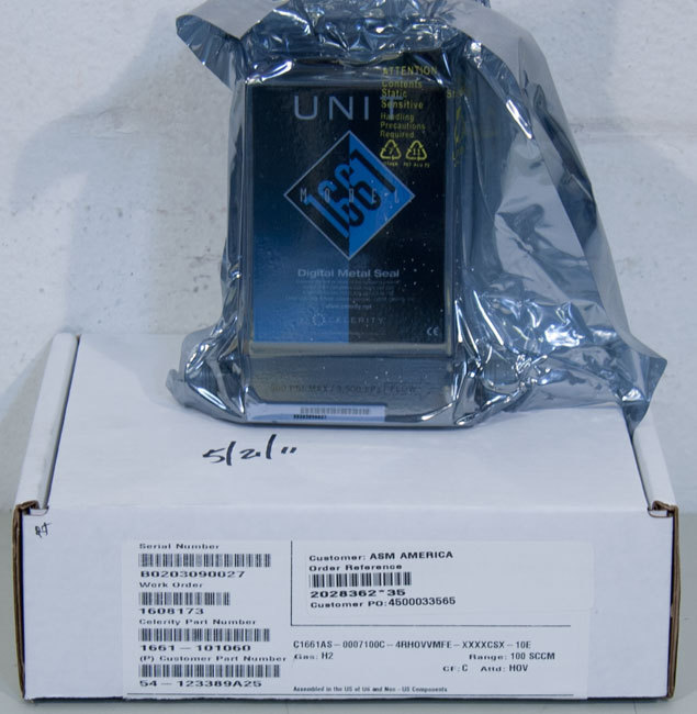 NEW Celerity/Unit UFC-1661 H2 100sccm Mass Flow Controller, ASM PN: 54-123389A25