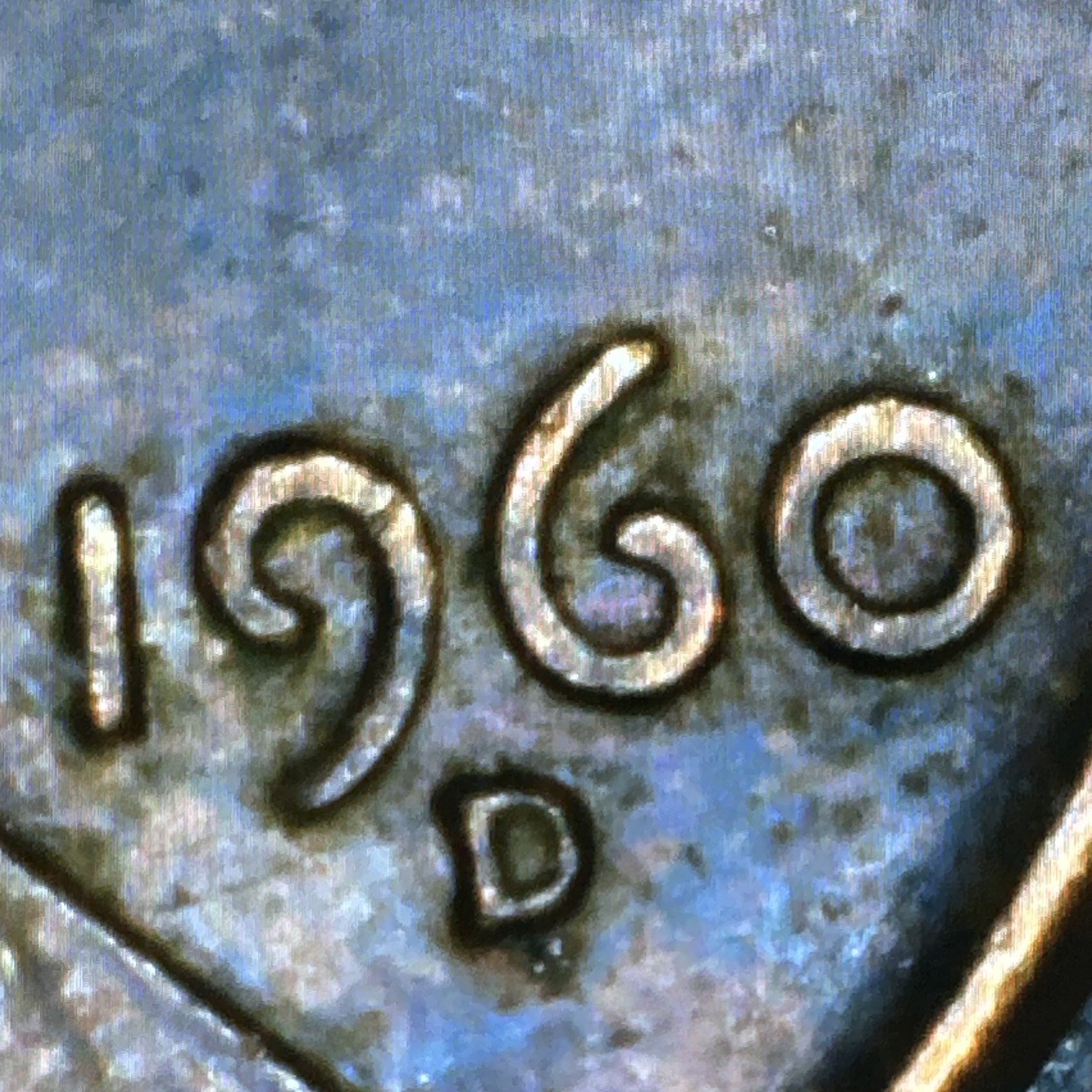 1960 D Mint Error Lamination Lincoln Memorial Cent Nice Red Brown, DDR