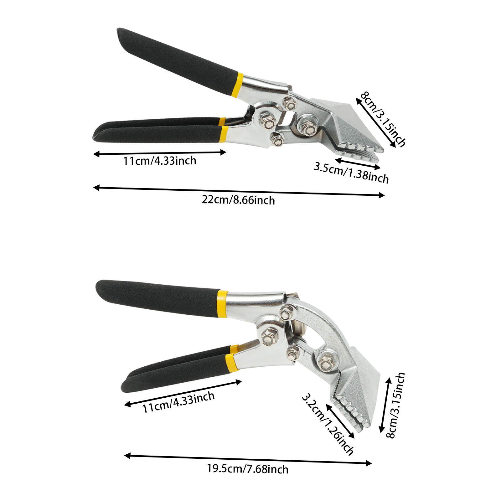 6.35mm/ 1/4in Flat Jaw Sheet Metal Bending Tool Bender Hand Seamer Former Pliers