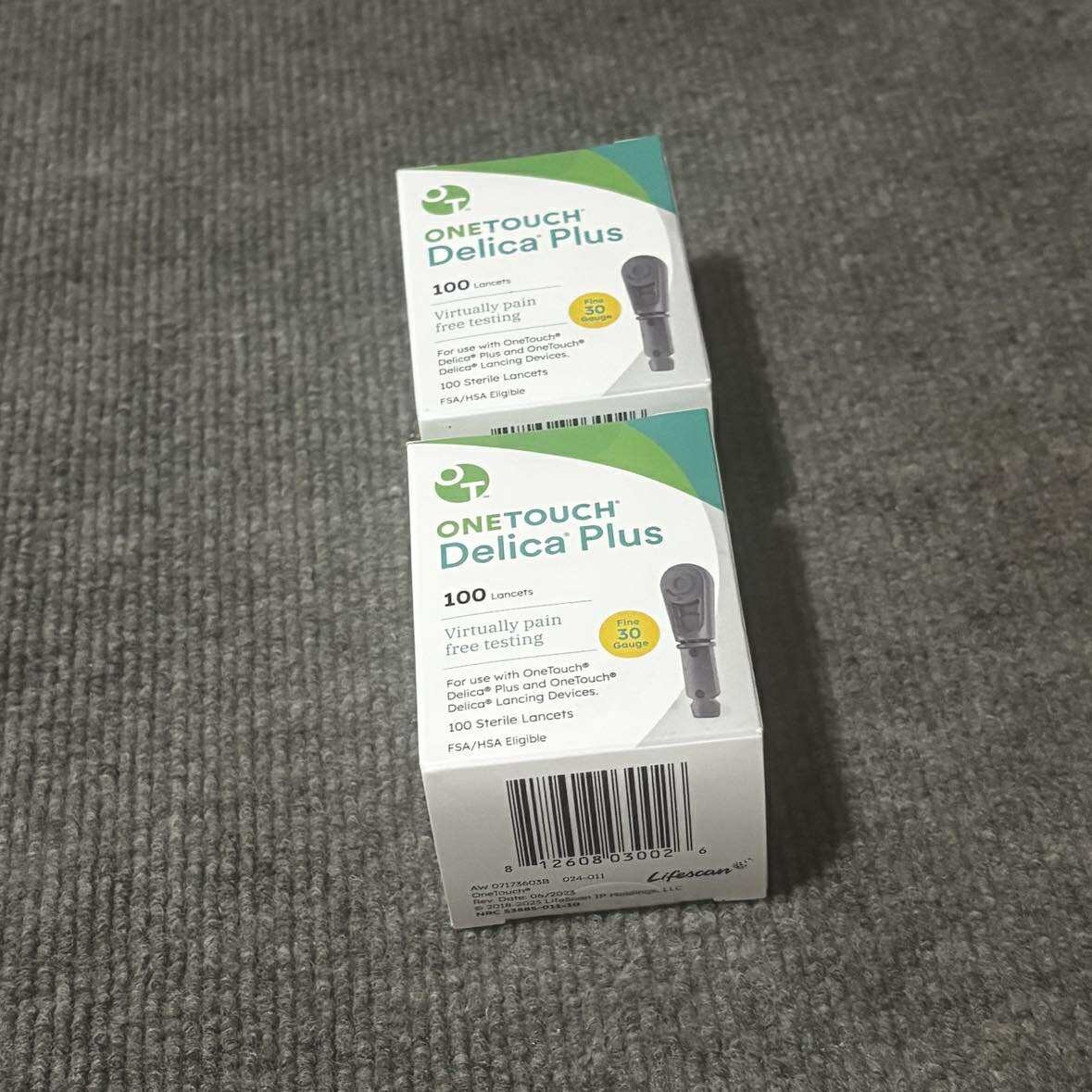 OneTouch Delica Plus Lancets 30G 200ct Exp 2029 New Sealed Boxes Diabetes