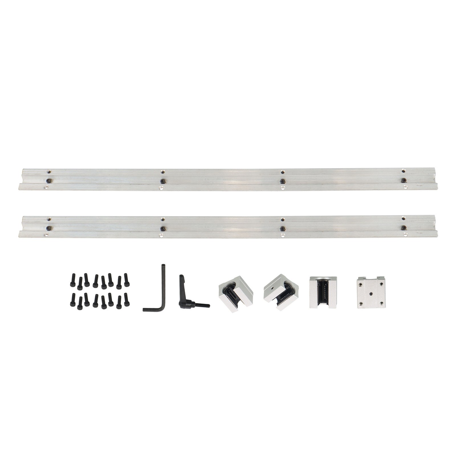 LABLT 2Pcs SBR16-700mm Linear Bearings and 4PCS SBR16UU Carriage Bearing Blocks