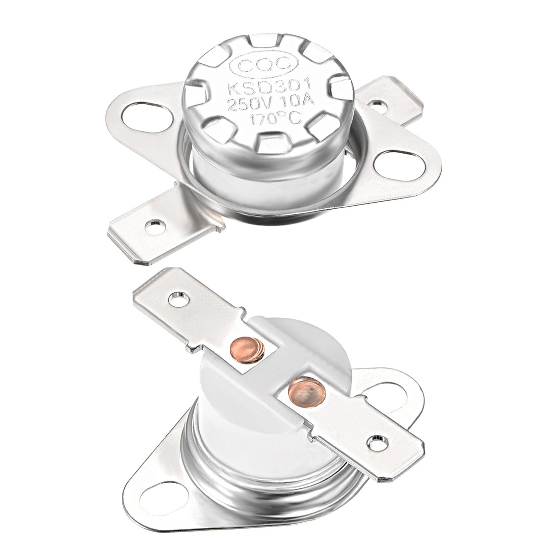 Temperature Control Switch Thermostat 170°C 10A N.C 6.3mm Pin 2pcs