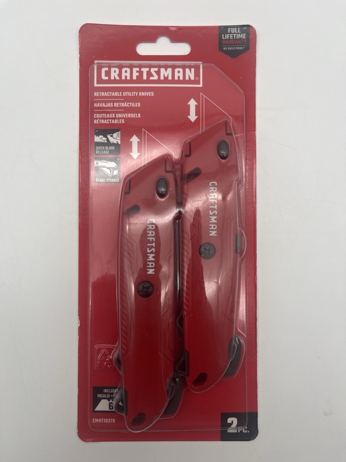 CRAFTSMAN 2 Pack Retractable Utility Knife CMHT10378 ***NEW SEALED***