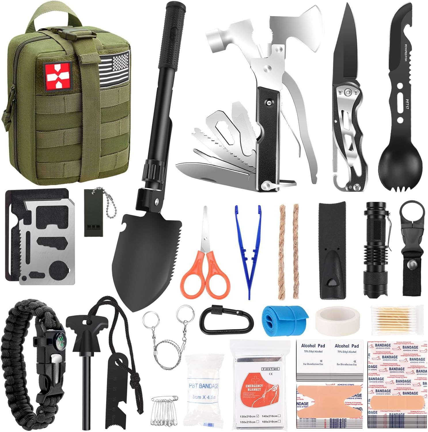 WINTER STORM Survival Kit, 150 PCS Survival Gear and Supplies Equipments