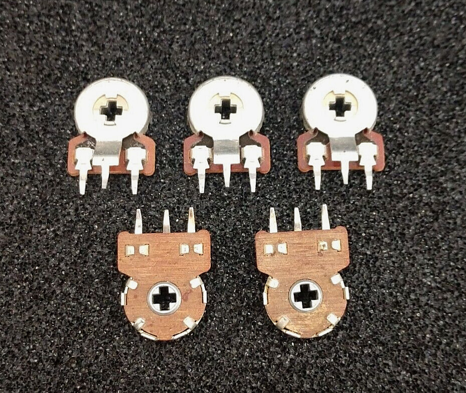 LOT OF 5 MALLORY MTC152L1 VINTAGE CARBON TRIMMER POTENTIOMETER 1500OHM