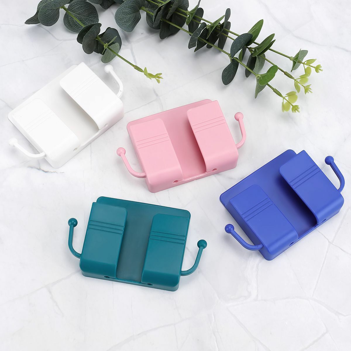 Wall Mounted Mobile Phone Holder Charging Stand Rack Shelf Self Adhesive Bracket