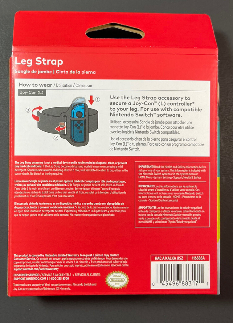 Official Nintendo Leg Strap NEW