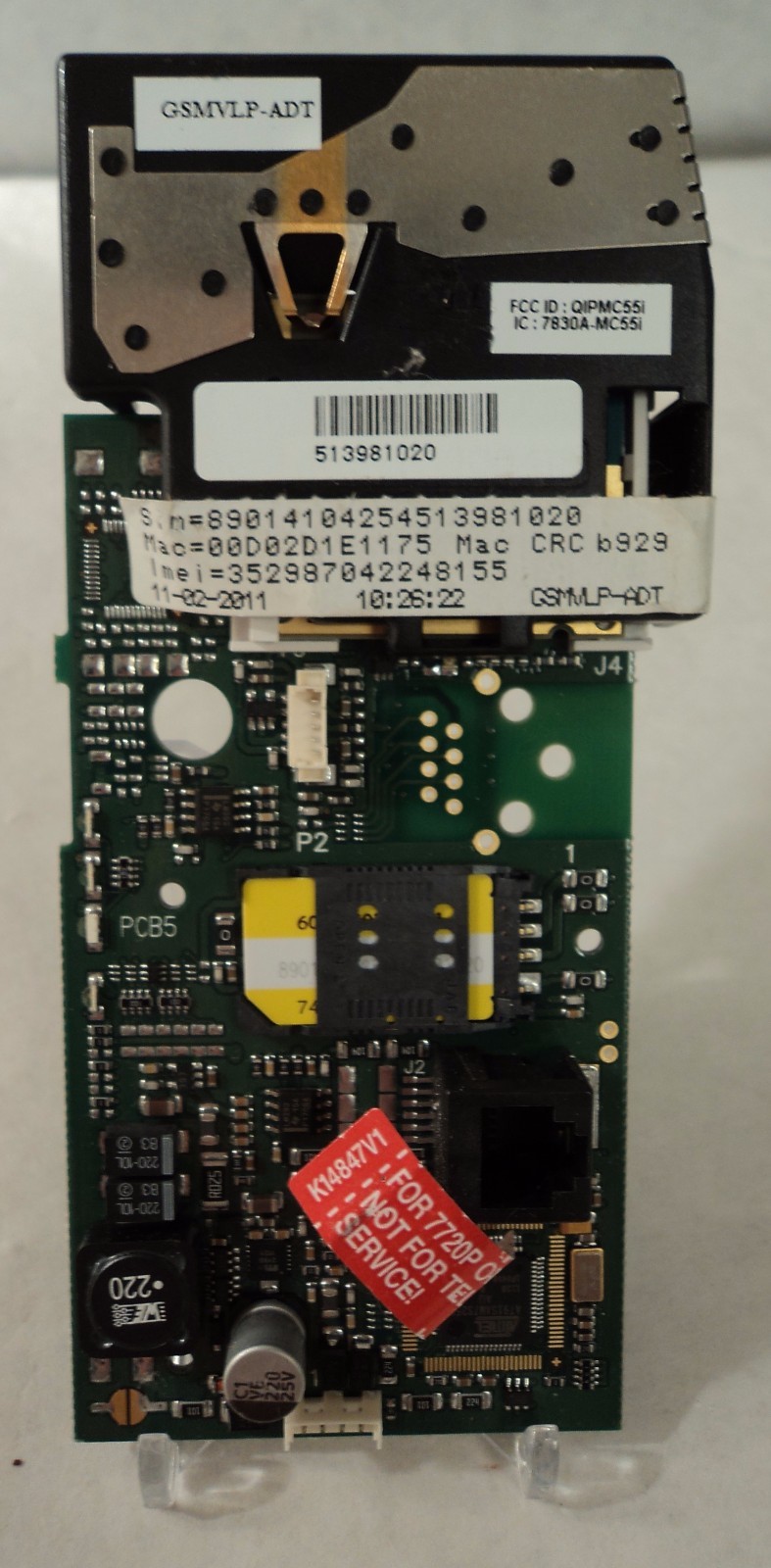Honeywell 2009 Ademco GSMVLP K14698V1 GSML Board For Lynx Alarm System EUC