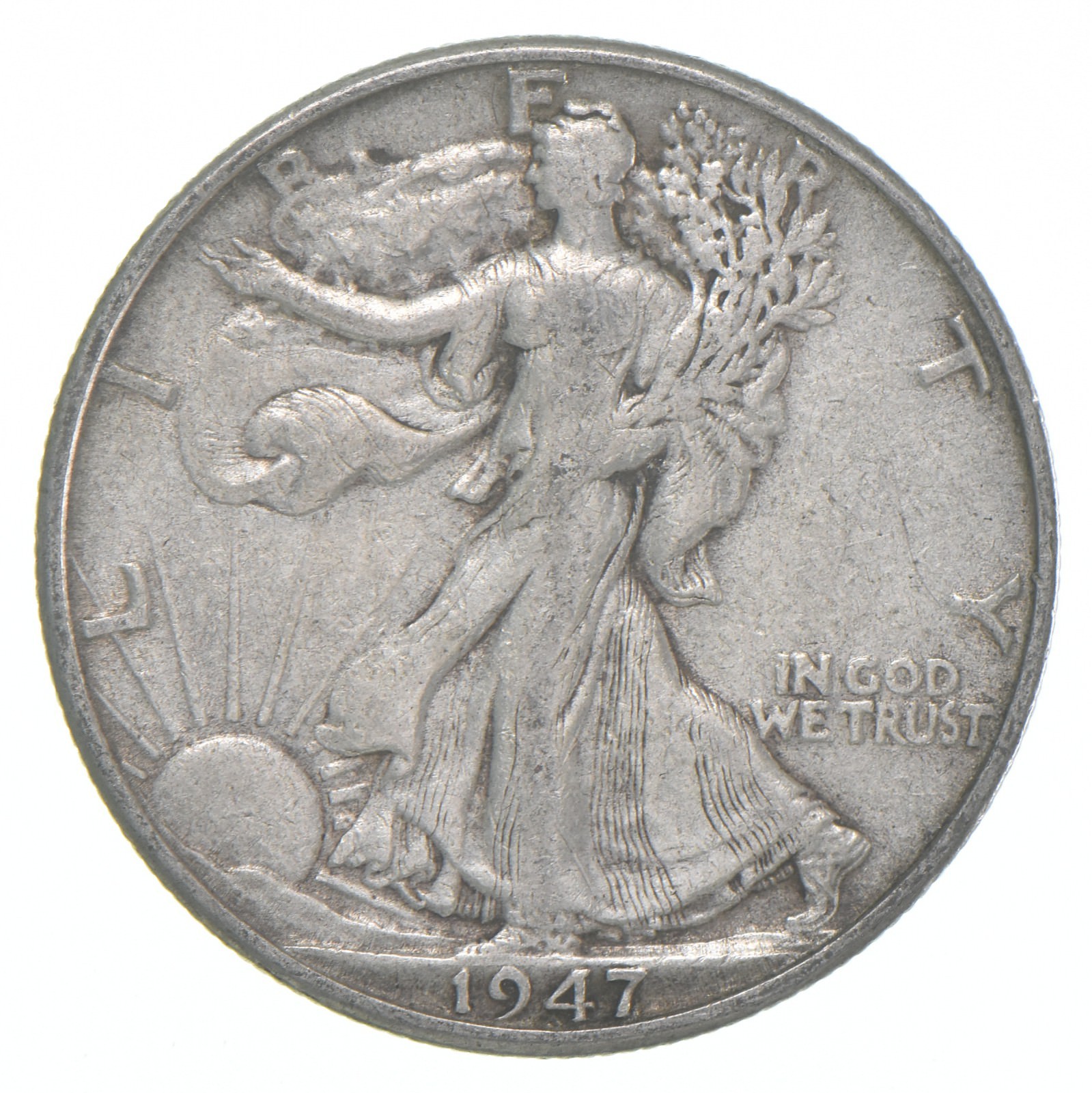 1947-D XF Walking Liberty Half Dollar 90% Silver