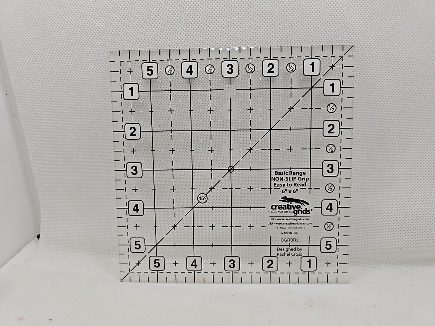 Creative Grids Basic Range 6in Square Quilt Ruler - CGRBR2