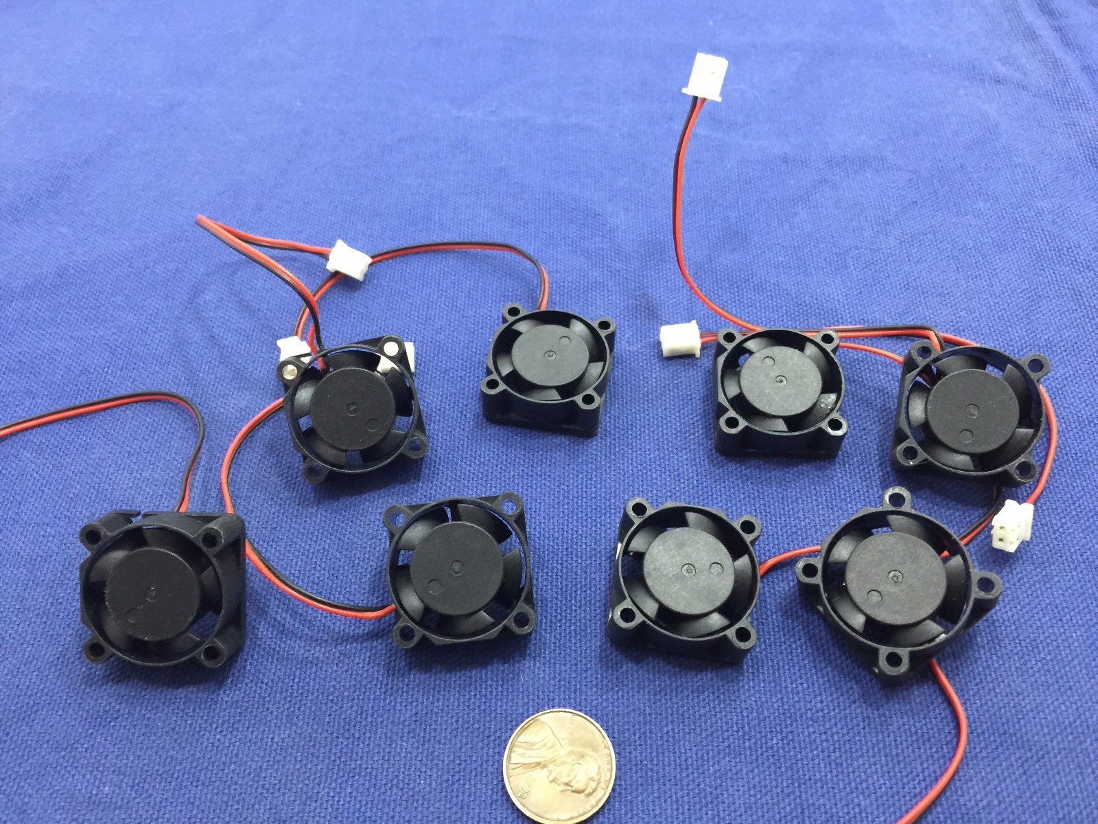 8 Pieces BXR 25mm x 25 x 10 Brushless Cooling Fan small micro Flow CFM 12V c11