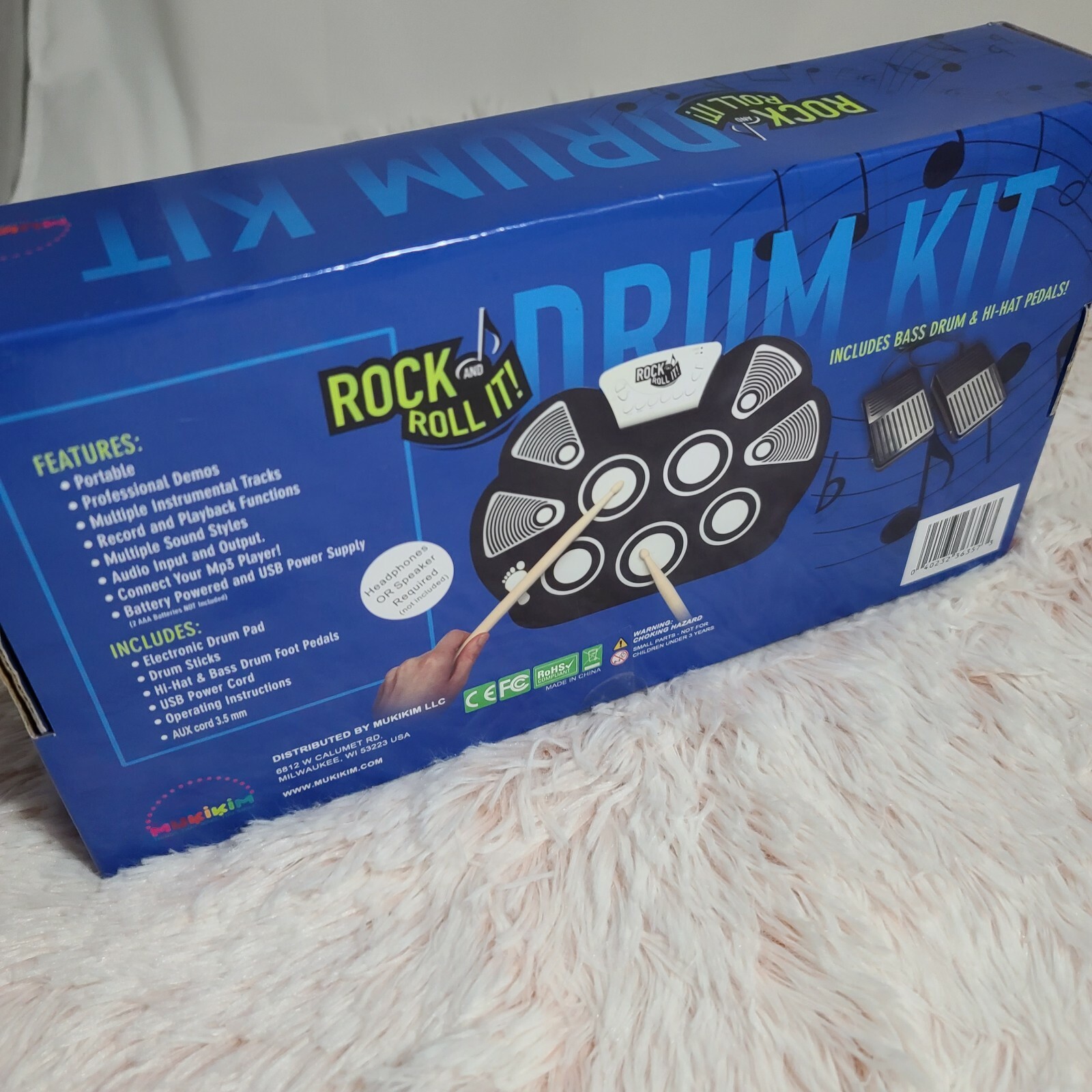 Rock And Roll It - Drum. Flexible, Completely Portable, Battery Or USB Powered