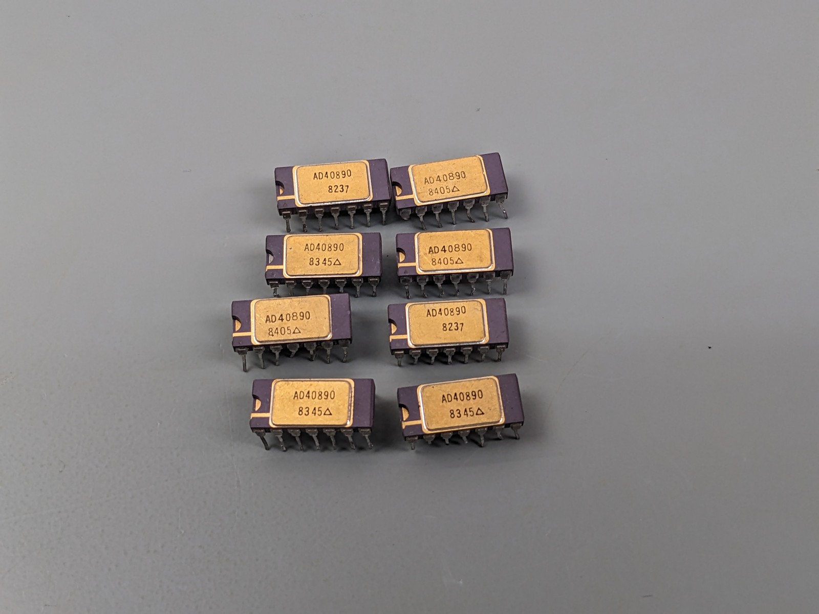 (8) AD40890 ICs, BENT/MISSING PIN, SOLDER PULLS