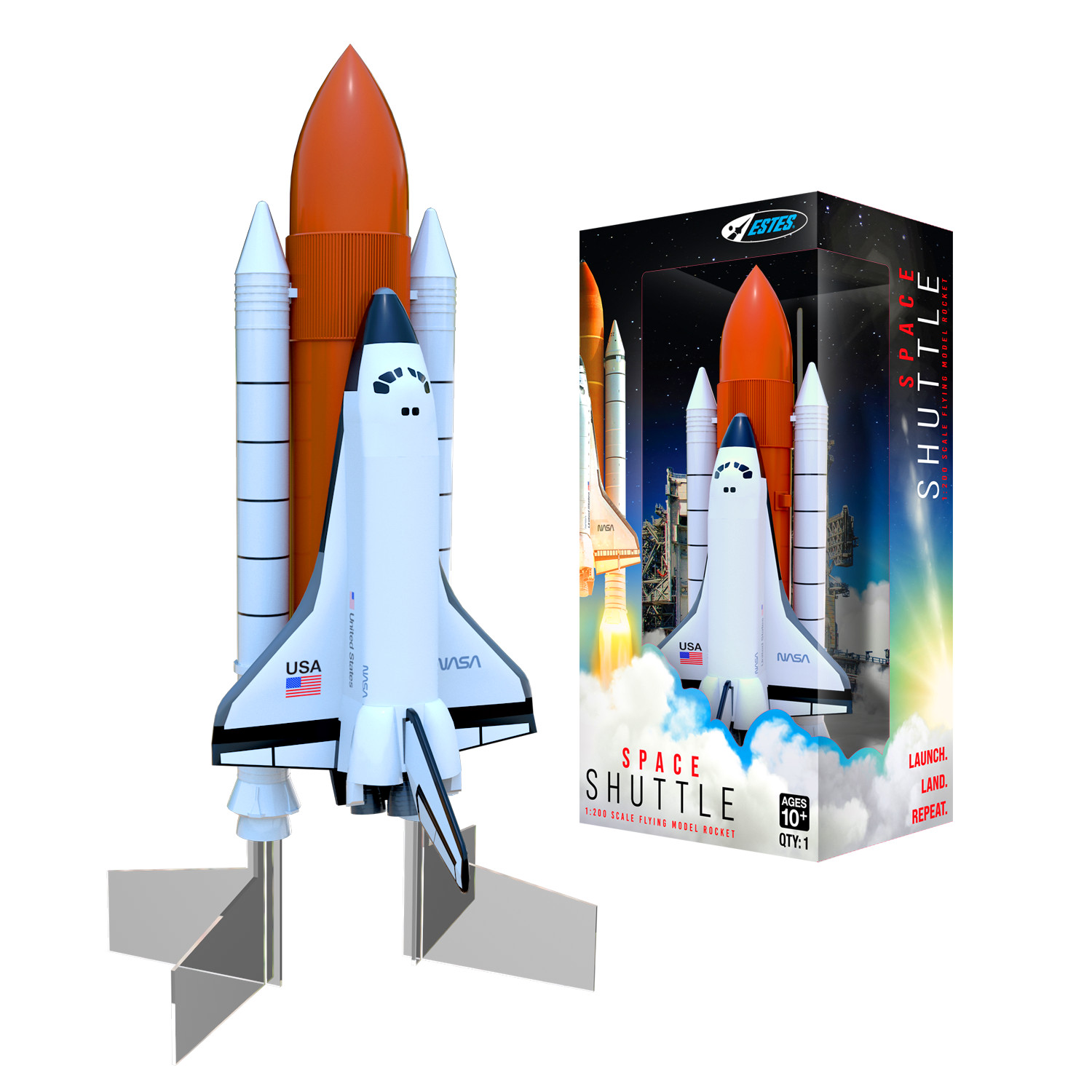 Estes Flying Model Rocket Kit Boxed Space Shuttle  EST 9991