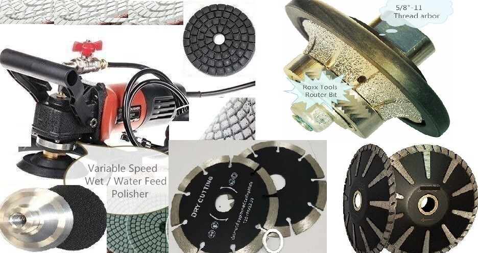 Wet Polisher 3/16" Demi Bullnose 28 Polishing Pad convex blade granite concrete
