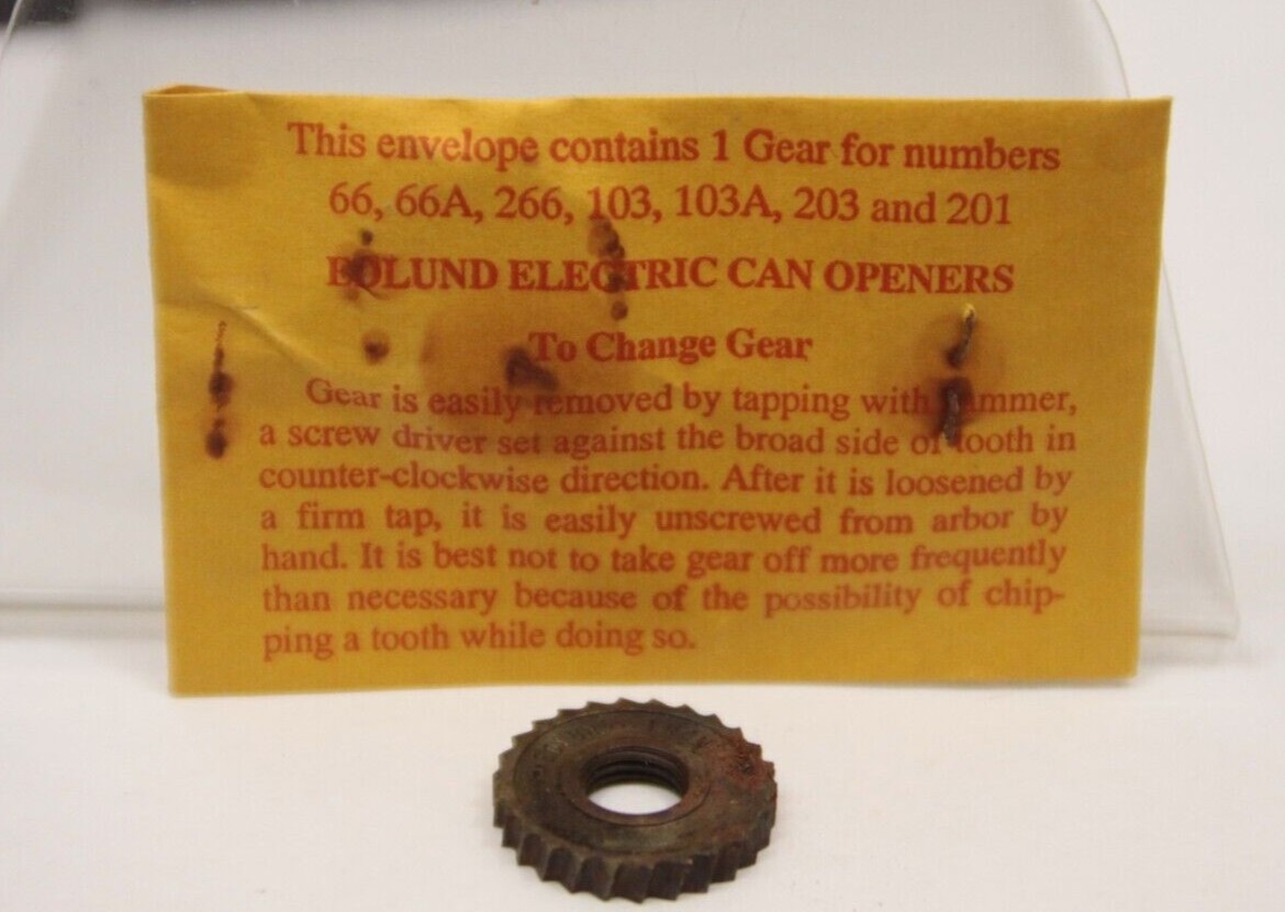 Edlund Commercial Electric Can Opener Gear for #66,66A,266,103A,203,201 NOS