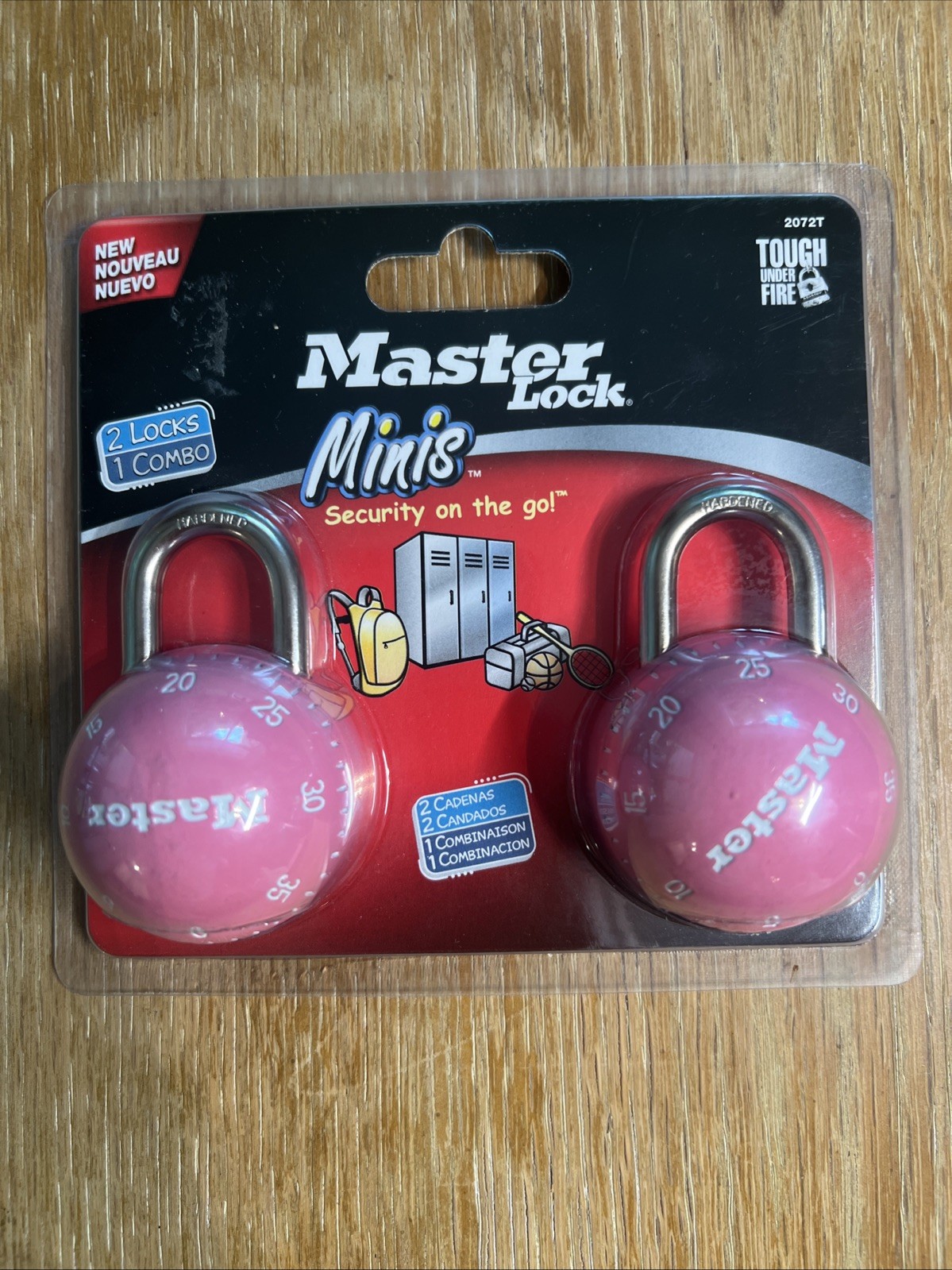2 Pink Master Locks One Combination Locks Minis Ball Metal Combo NEW