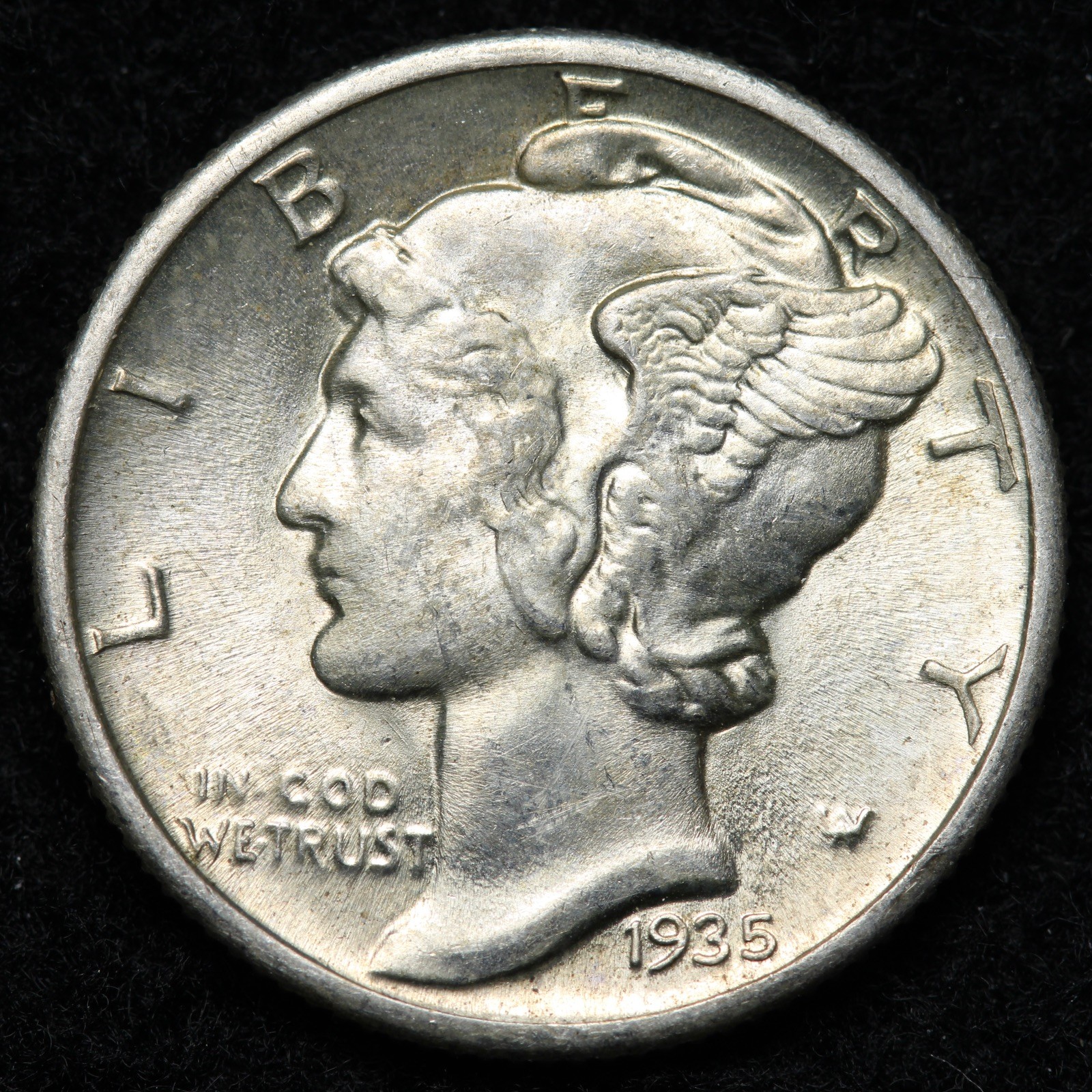 1935 Mercury Silver Dime GEM BU *UNCIRCULATED* MS FSB E265 SUYCK